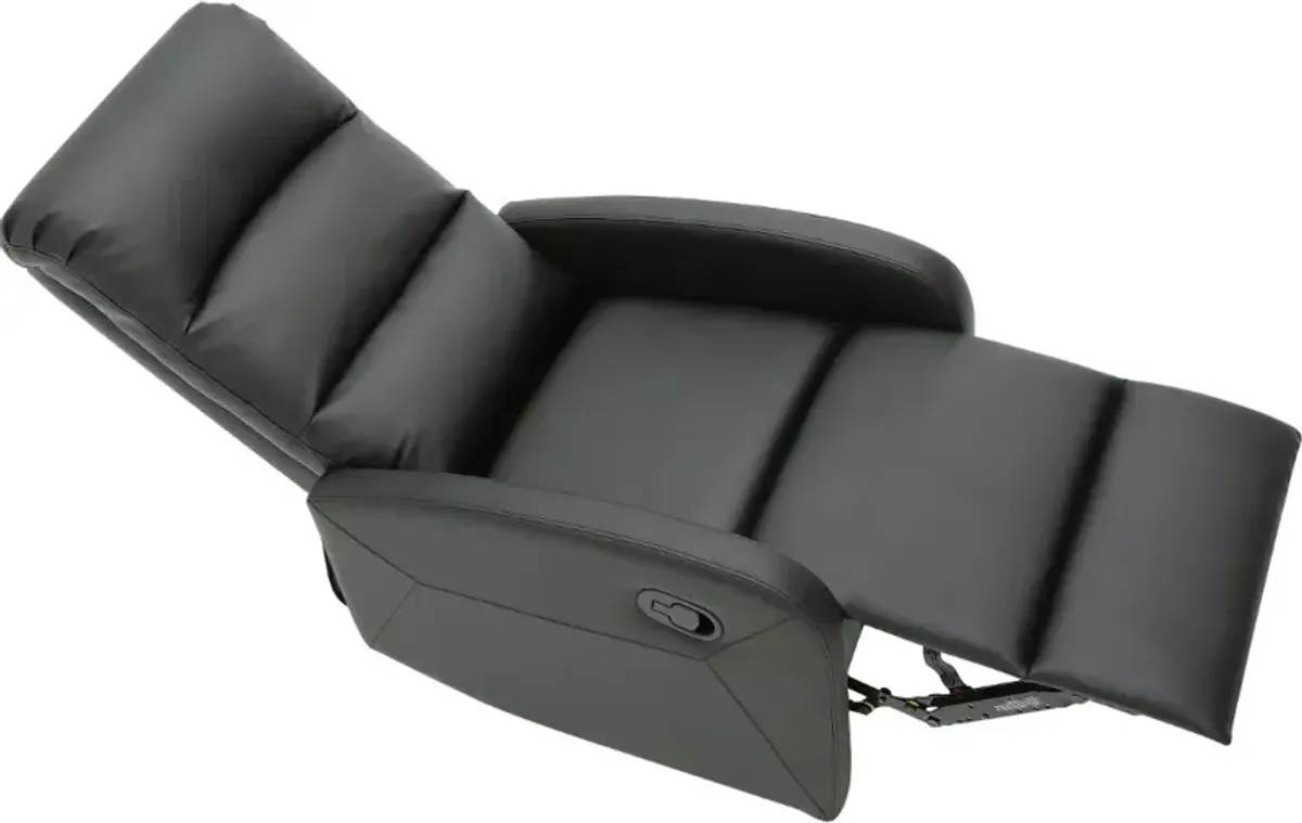 Dormi Black Faux Leather Manual Recliner