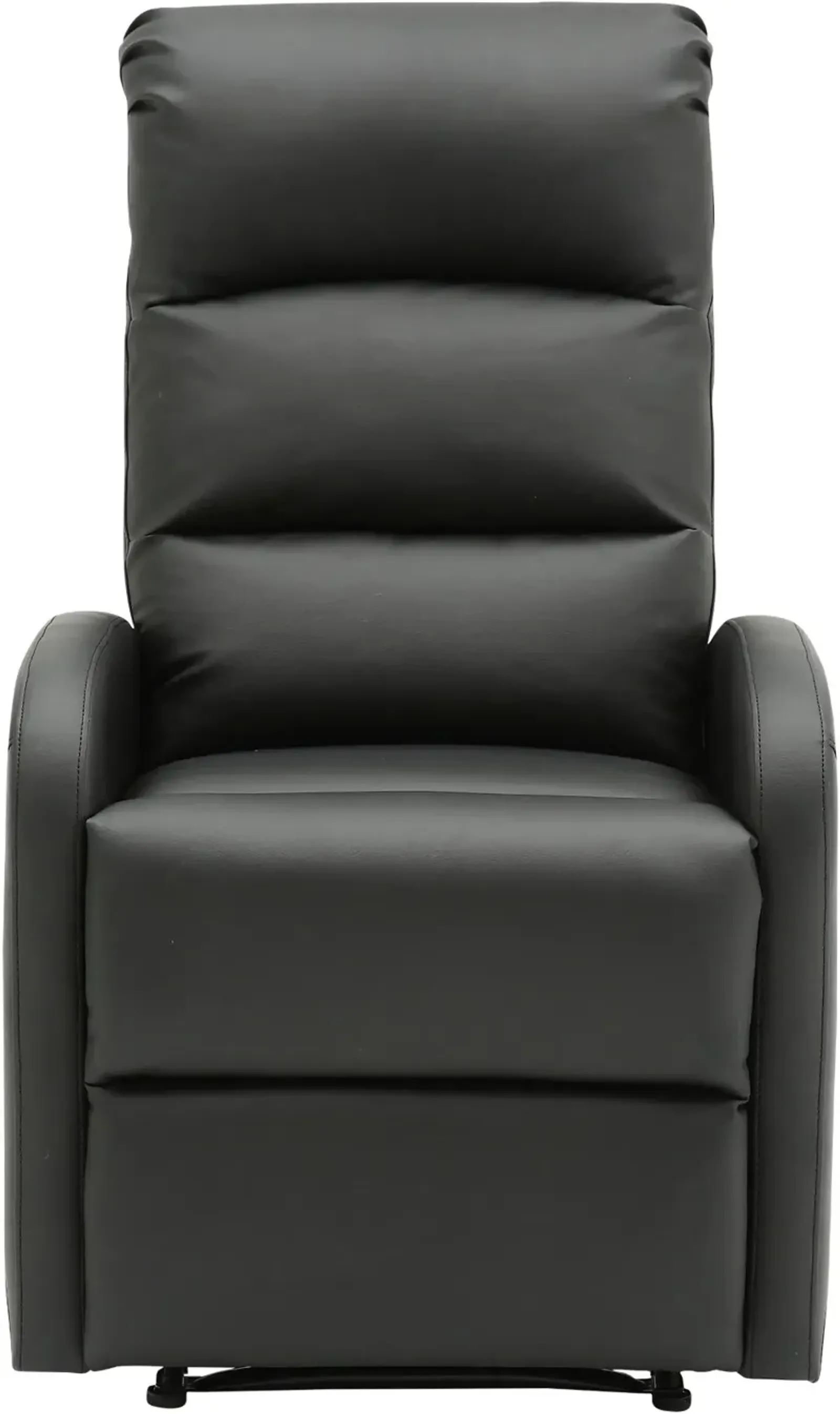 Dormi Black Faux Leather Manual Recliner