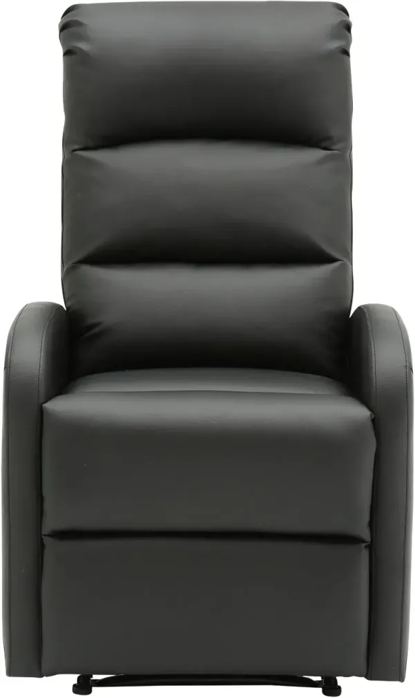 Dormi Black Faux Leather Manual Recliner