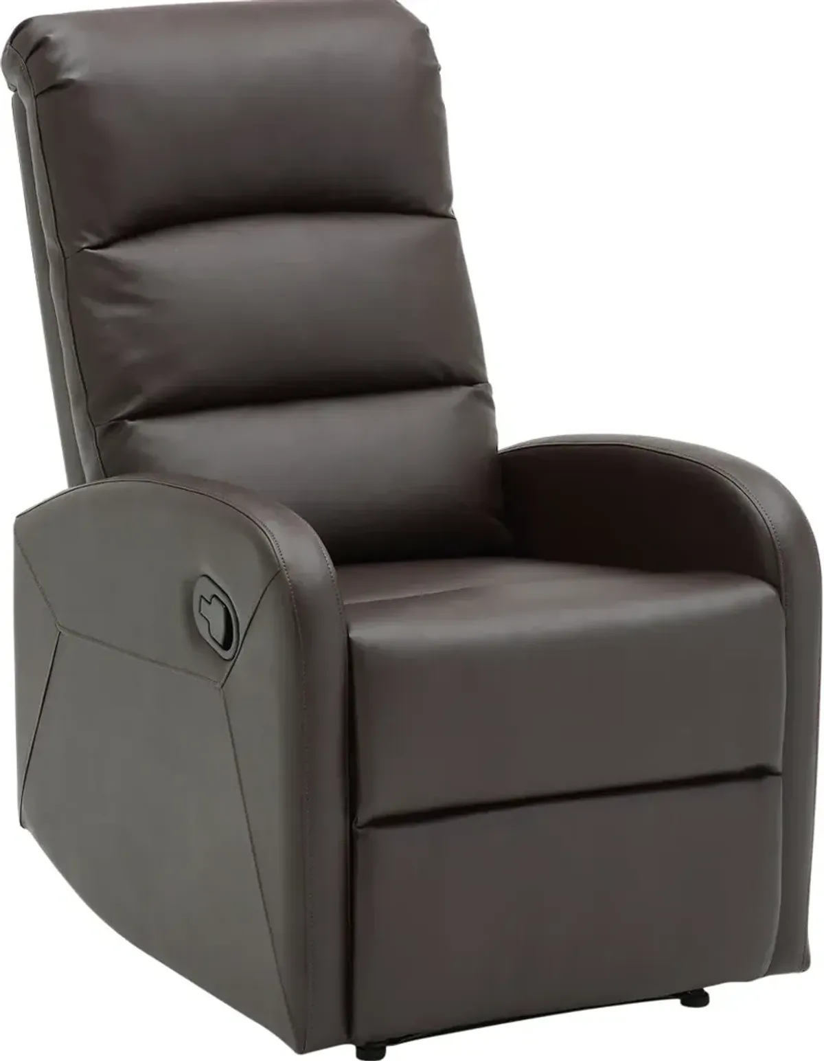 Dormi Brown Faux Leather Manual Recliner