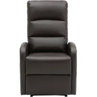 Dormi Brown Faux Leather Manual Recliner