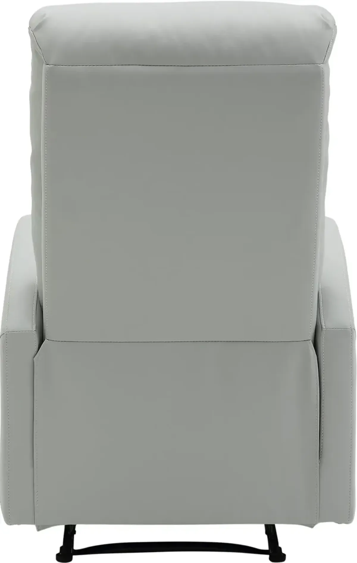 Dormi Light Gray Faux Leather Manual Recliner