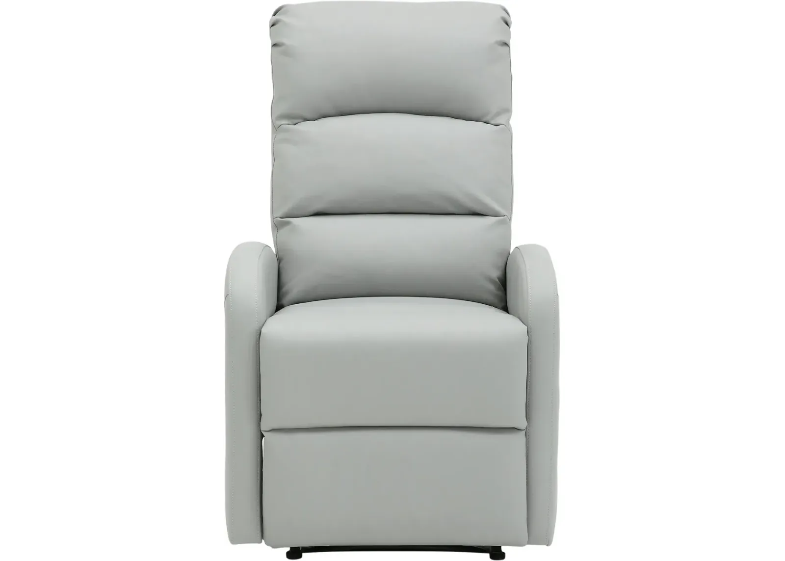 Dormi Light Gray Faux Leather Manual Recliner