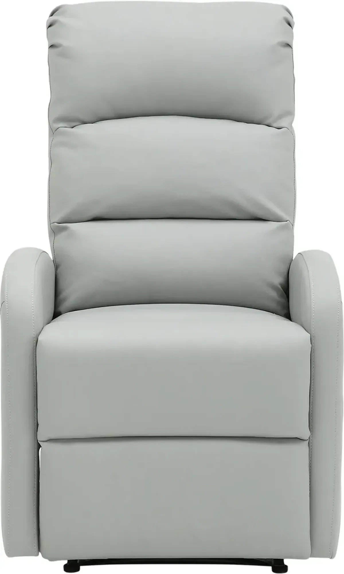 Dormi Light Gray Faux Leather Manual Recliner