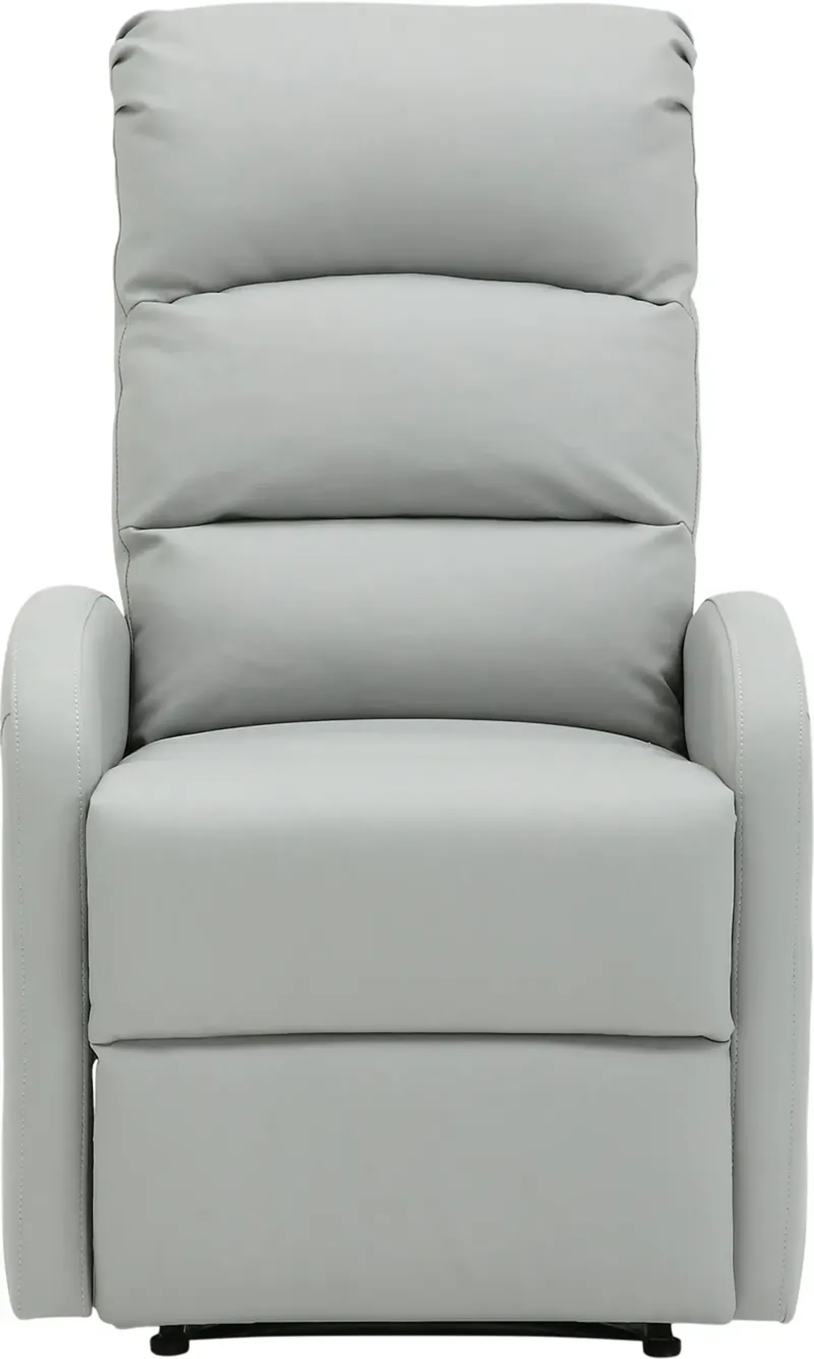 Dormi Light Gray Faux Leather Manual Recliner