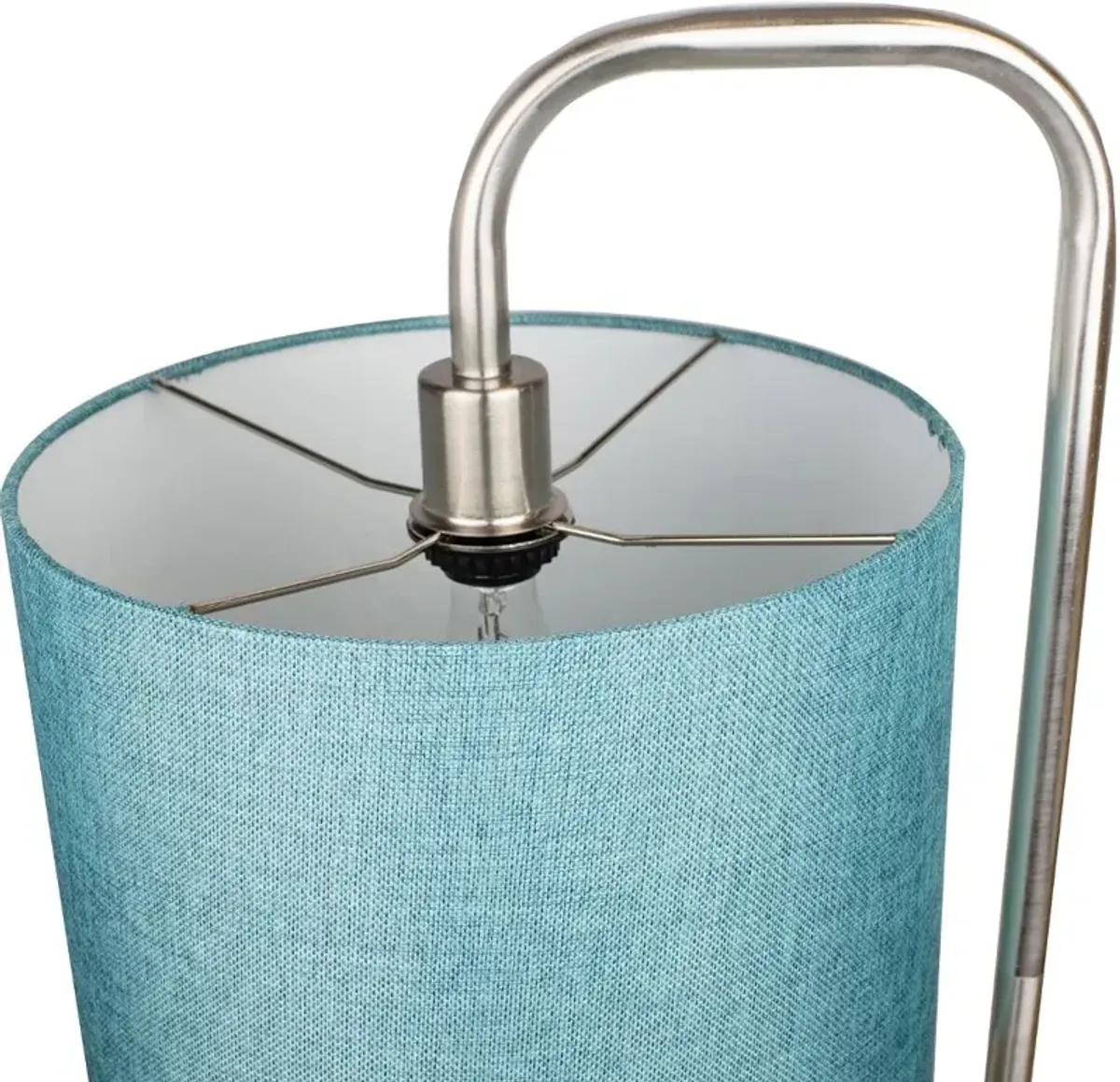 Abel Turquoise & Silver Arched Floor Lamp