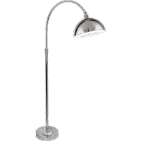 Emery Silver Metal Arched Floor Lamp