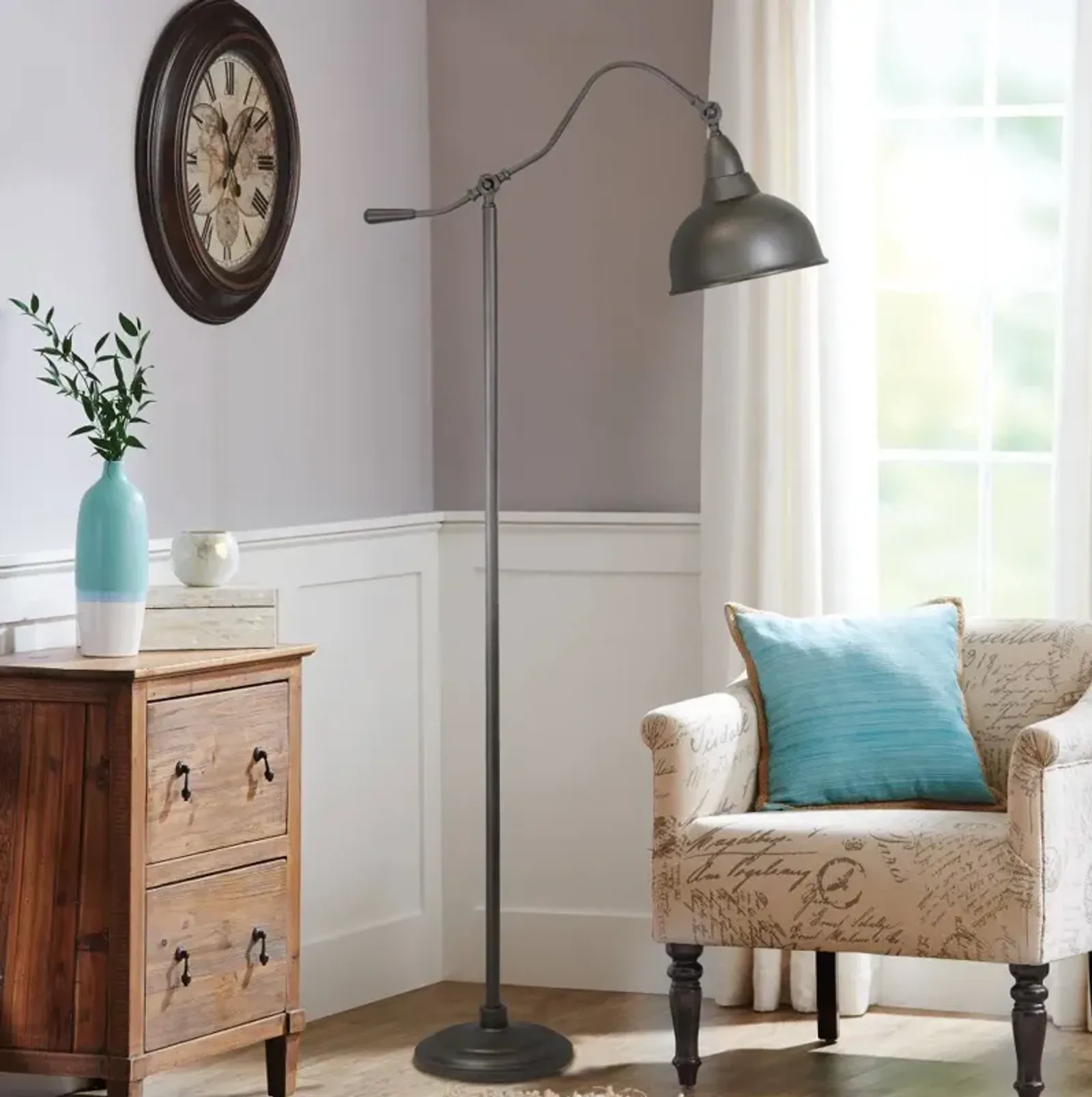 Paddington Slate Gray Floor Lamp