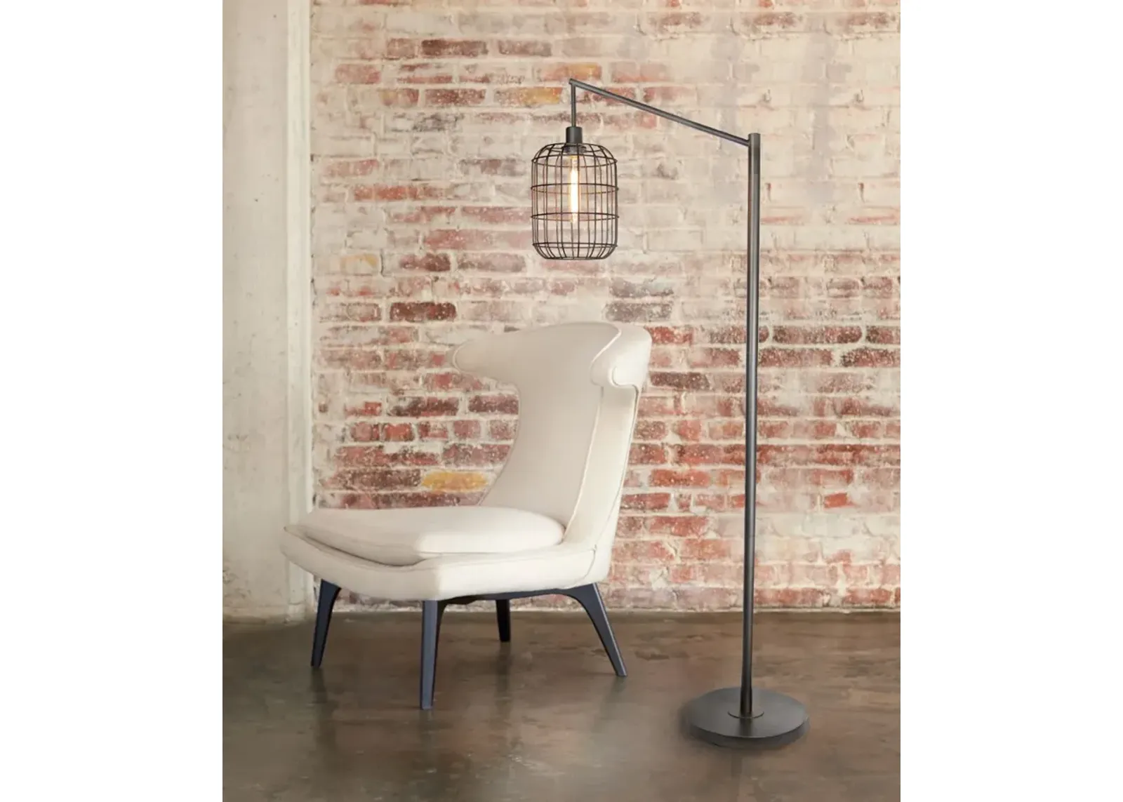 Indy Slate Gray Wire Floor Lamp