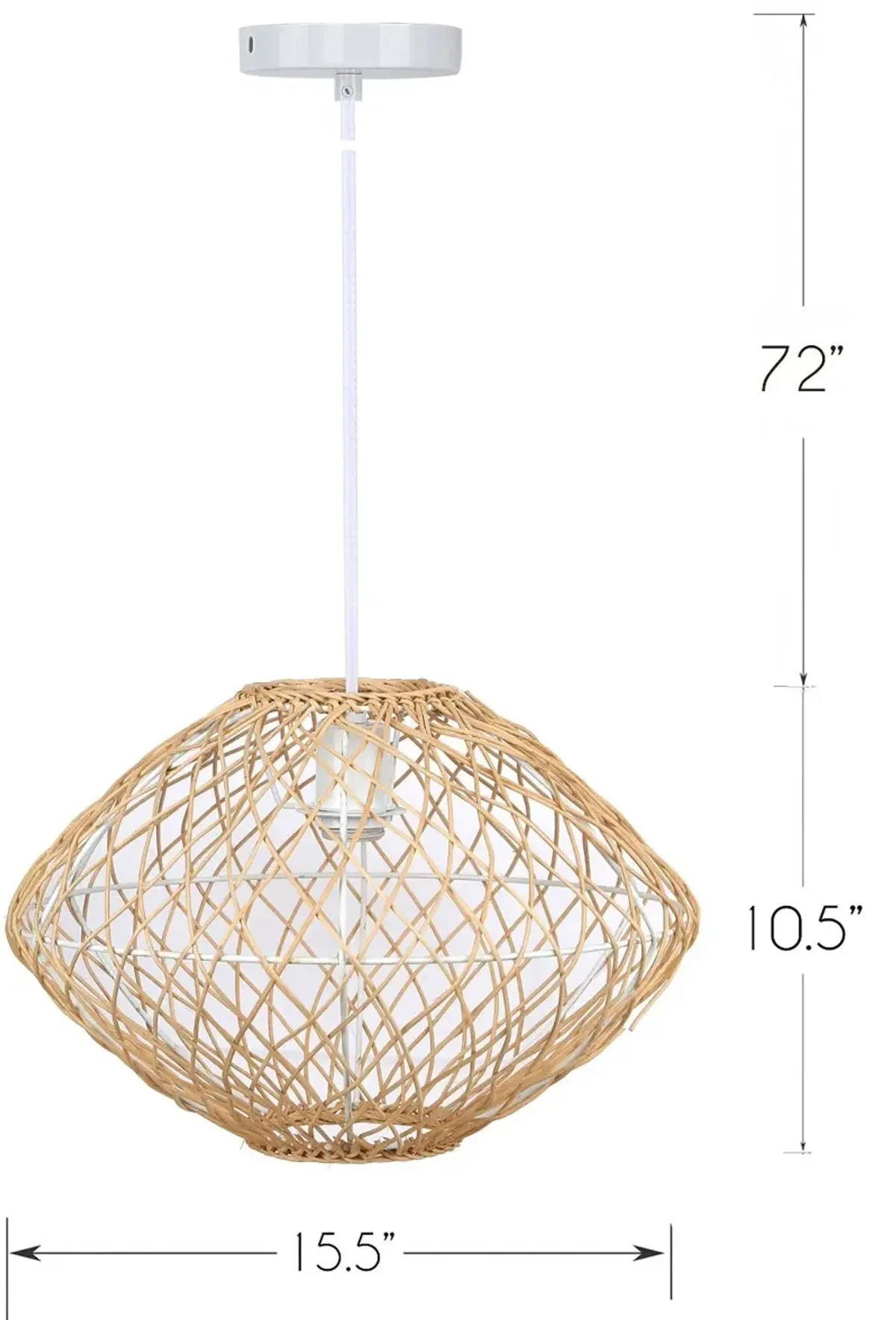 Nest Natural Rattan Shade Pendant Light