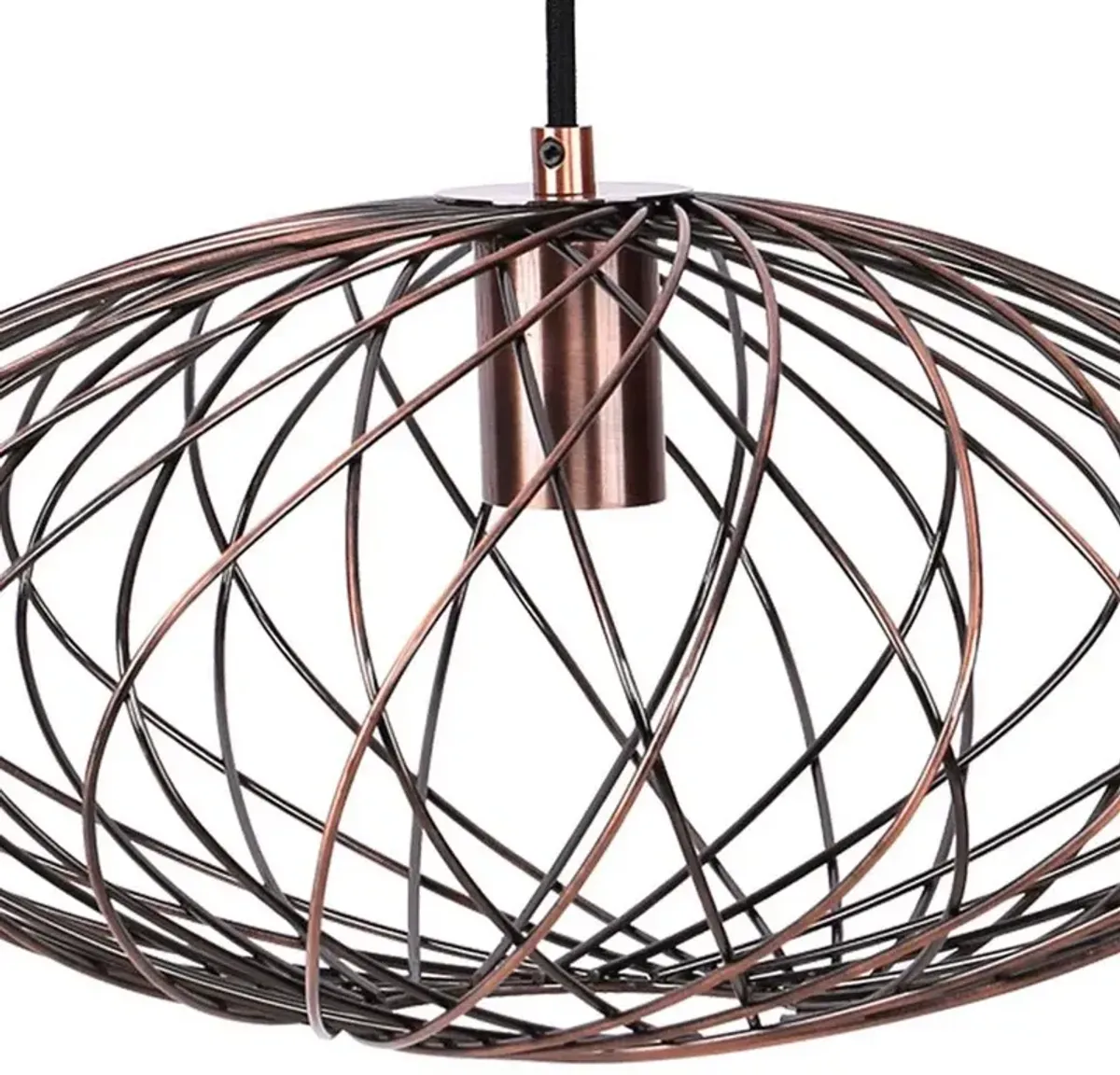 Linx Oval Antique Copper Pendant Lamp