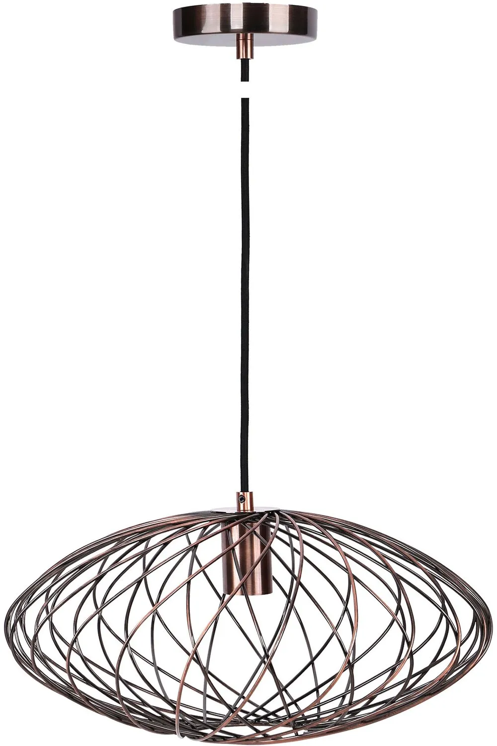 Linx Oval Antique Copper Pendant Lamp