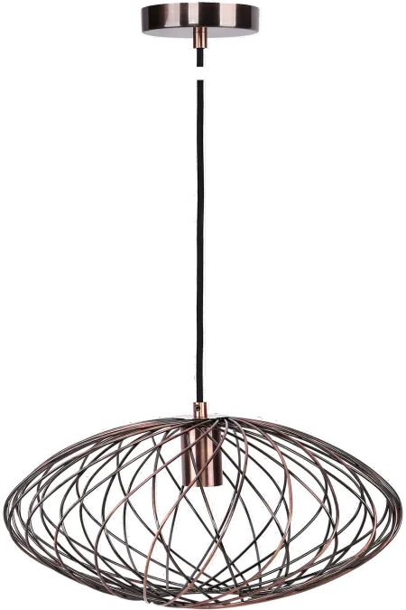 Linx Oval Antique Copper Pendant Lamp