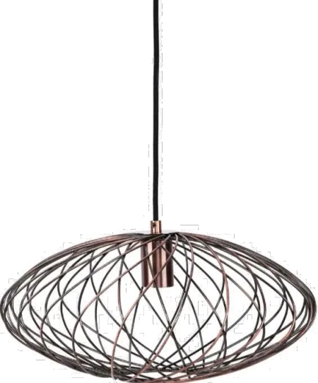 Linx Oval Antique Copper Pendant Lamp