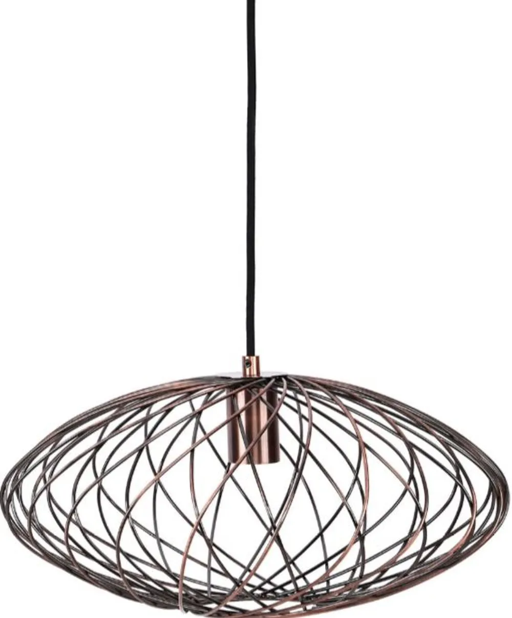 Linx Oval Antique Copper Pendant Lamp