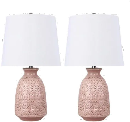 Claudia Rose Ceramic Table Lamps, Set of 2