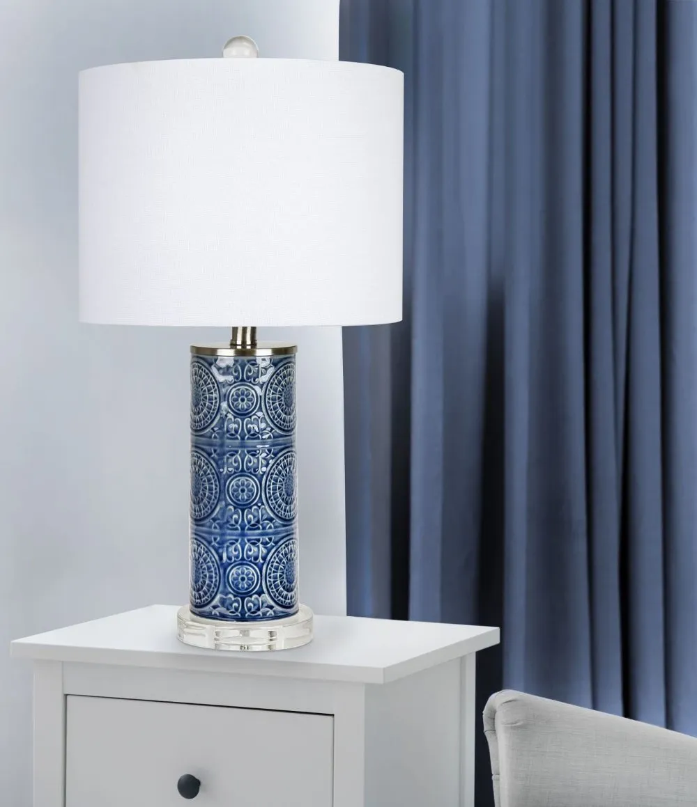 Spyro Bijou Blue Ceramic Table Lamp