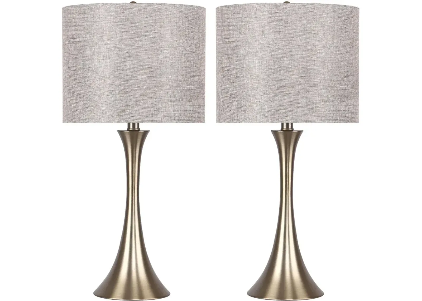 Lenuxe Gold Table Lamps with Gold Shades, Set of 2