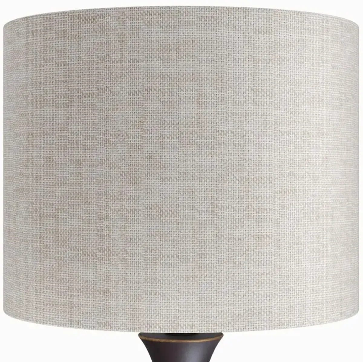 Lenuxe Bronze Table Lamps with Natural Linen Shades, Set of 2