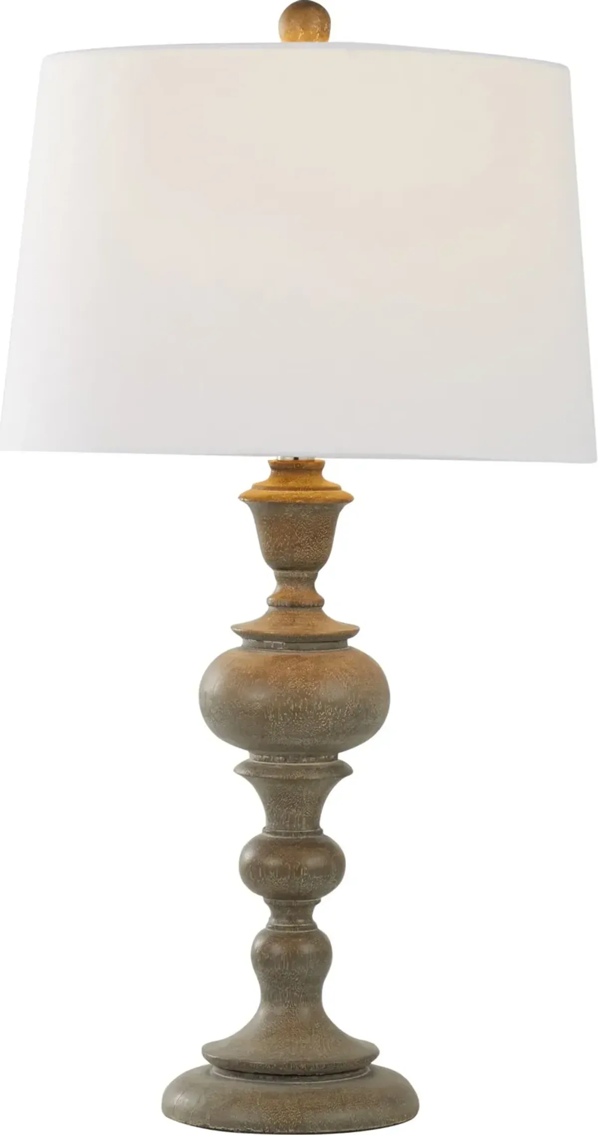 Morocco Faux Brown Wood Table Lamps, Set of 2