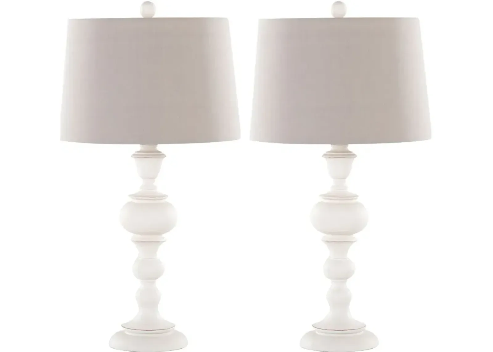 Morocco Distressed Light Gray Table Lamps, Set of 2