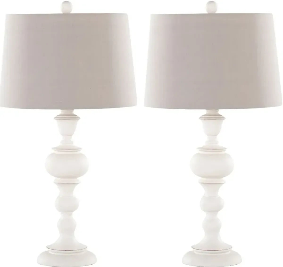 Morocco Distressed Light Gray Table Lamps, Set of 2