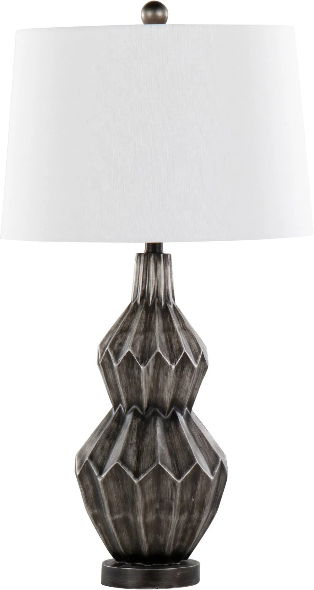 Astro Brushed Silver Polyresin Table Lamp