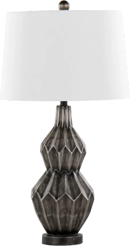 Astro Brushed Silver Polyresin Table Lamp