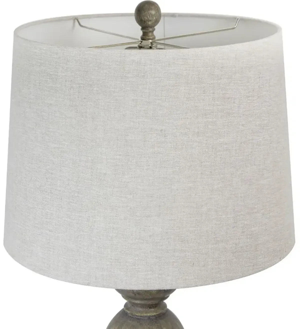 Peppa Opal Grey Polyresin Table Lamps, Set of 2