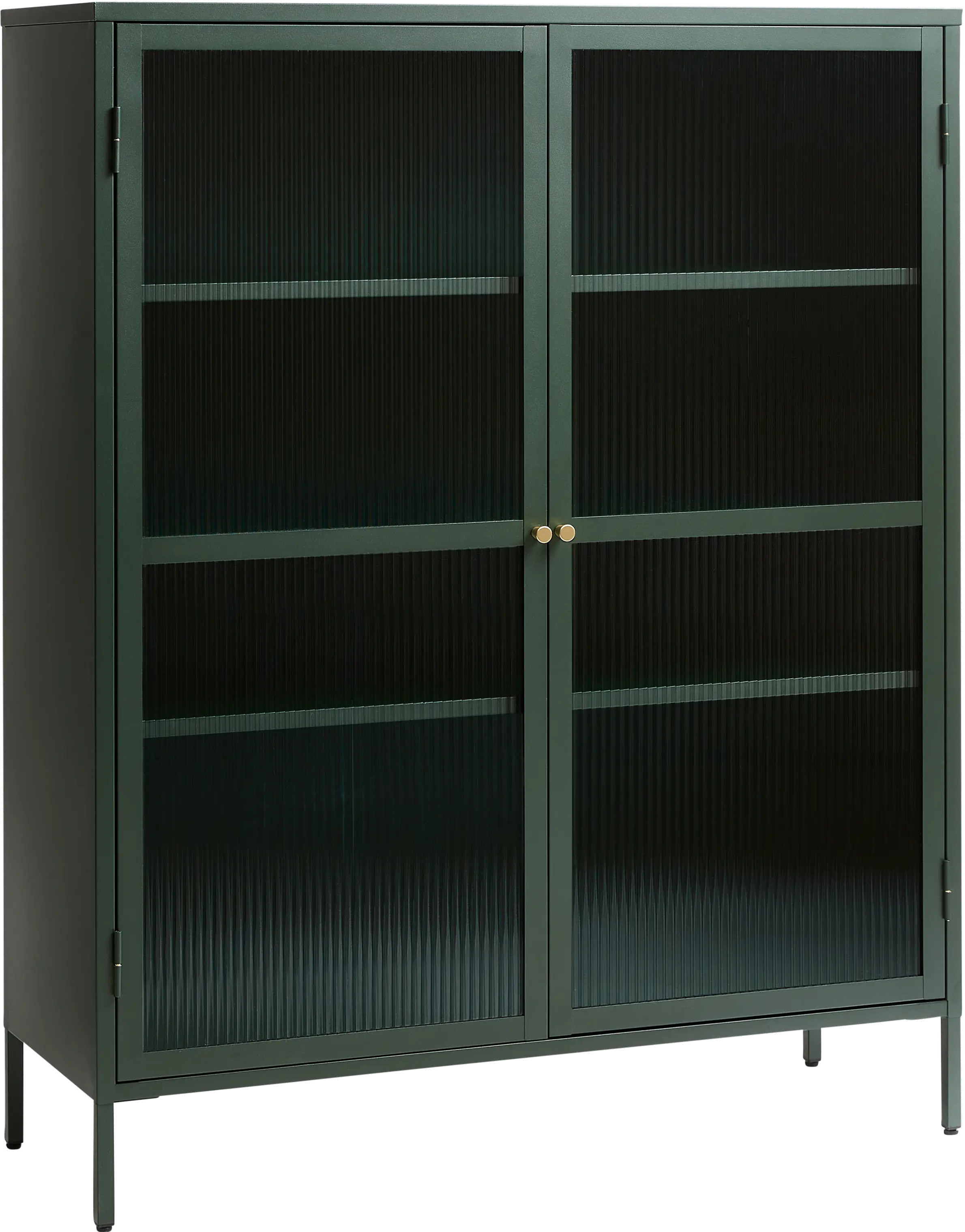 Bronco Green Metal & Glass 55" Tall Display Cabinet