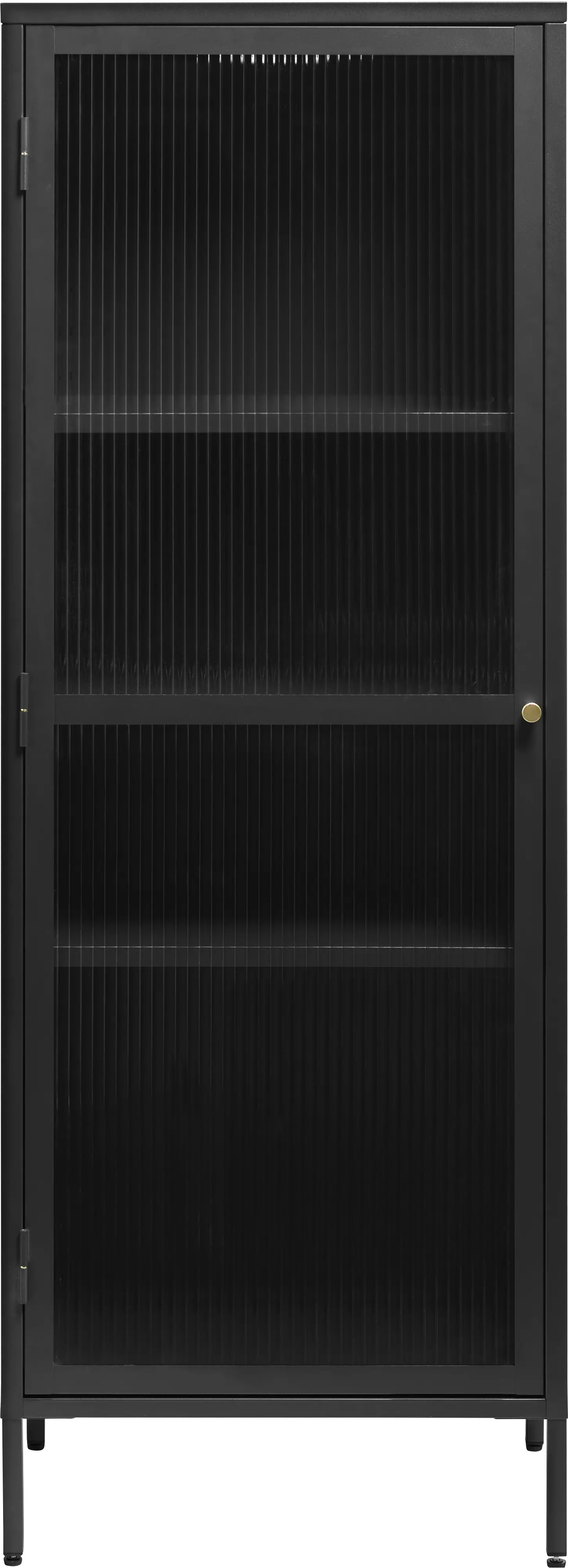 Bronco Black Metal & Glass 63" Tall Display Cabinet