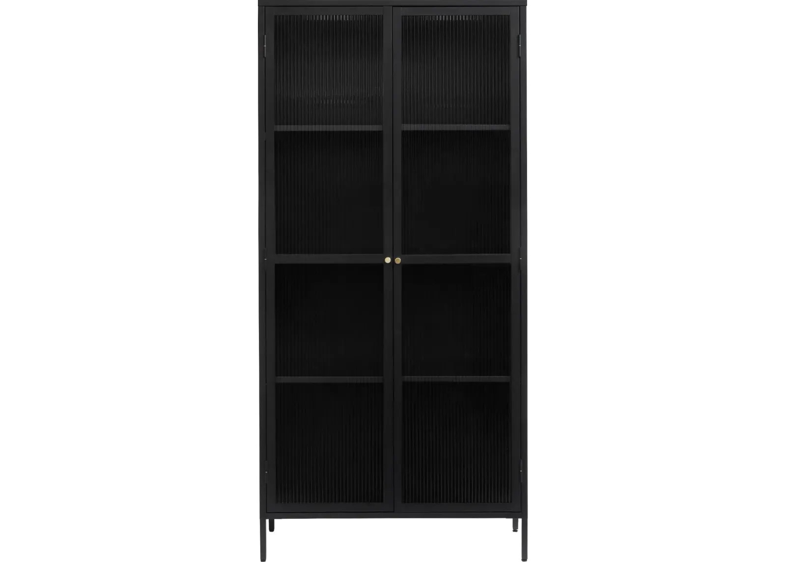 Bronco Black Metal & Glass 75" Tall Display Cabinet