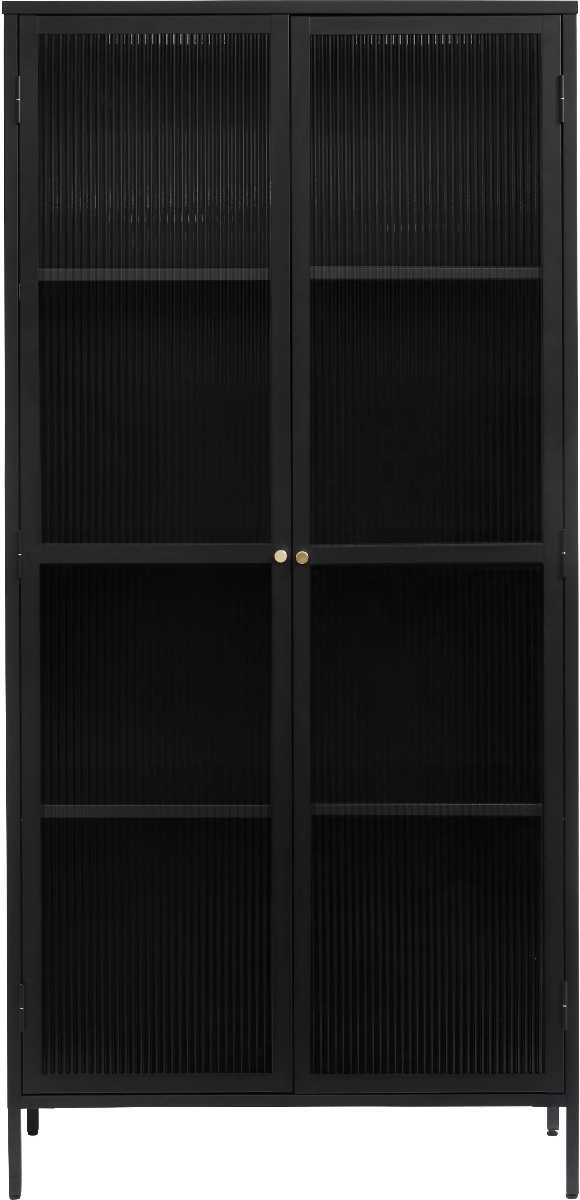 Bronco Black Metal & Glass 75" Tall Display Cabinet