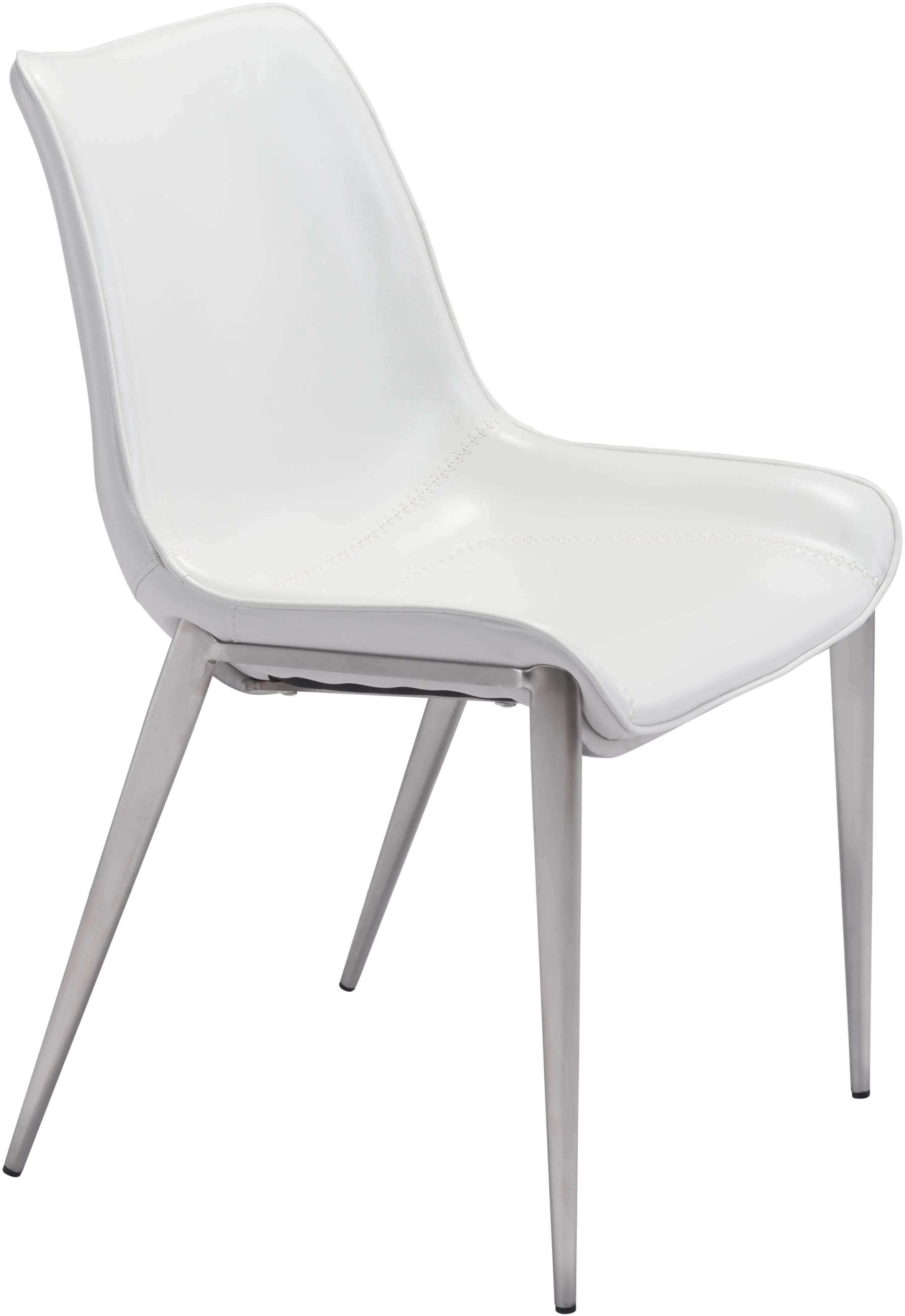 Magnus White Dining Chair, Set of 2