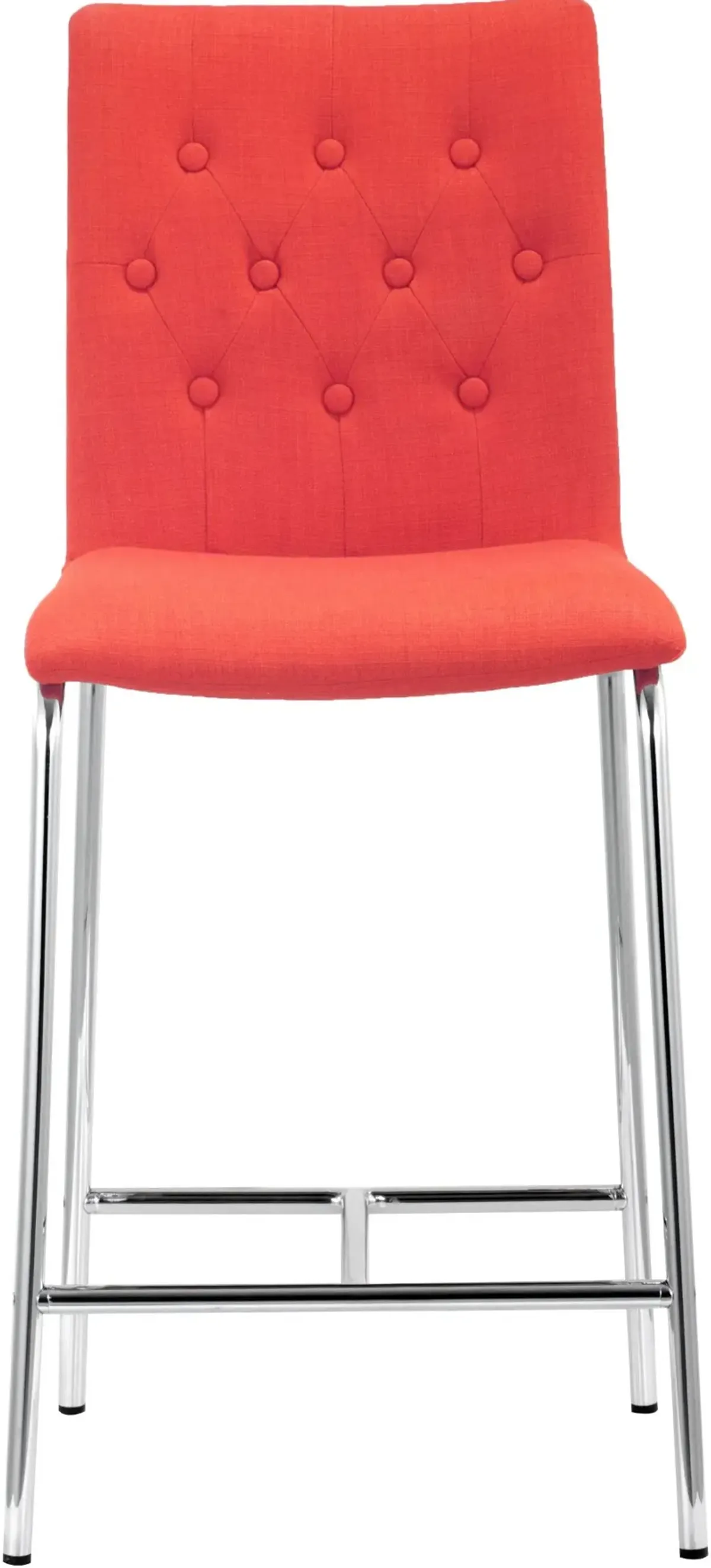 Uppsala Tangerine Counter Height Stool, Set of 2