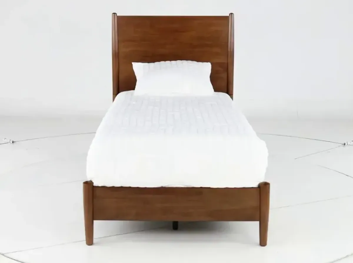 Robin Mid-Century Modern Brown Twin Platform Bed