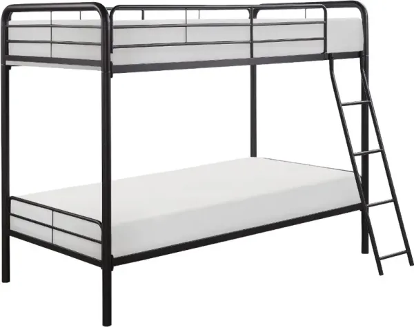 Lunar Dark Bronze Twin-over-Full Bunk Bed