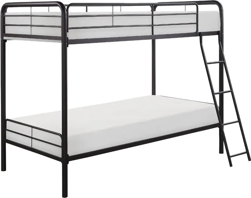 Lunar Dark Bronze Twin-over-Full Bunk Bed