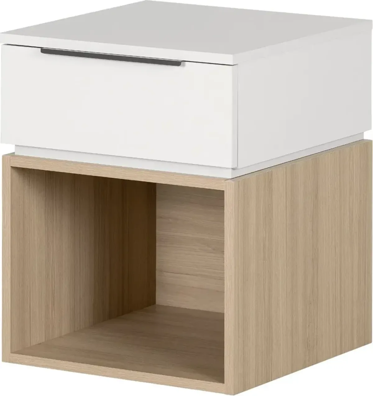 Hourra Soft Elm and White Nightstand - South Shore