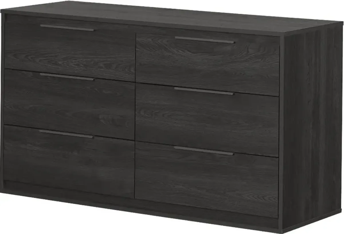 Hourra Gray Oak 6-Drawer Dresser - South Shore