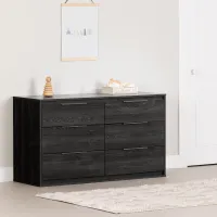Hourra Gray Oak 6-Drawer Dresser - South Shore