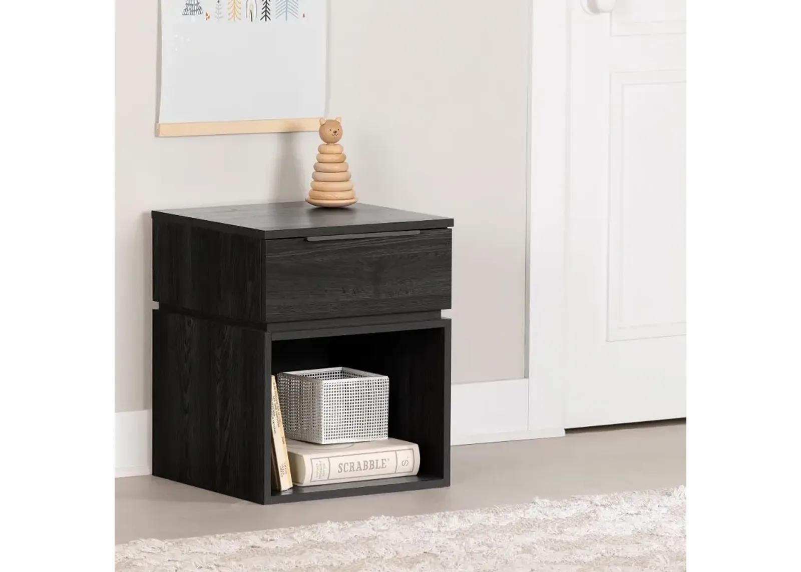 Hourra Gray Oak Nightstand - South Shore