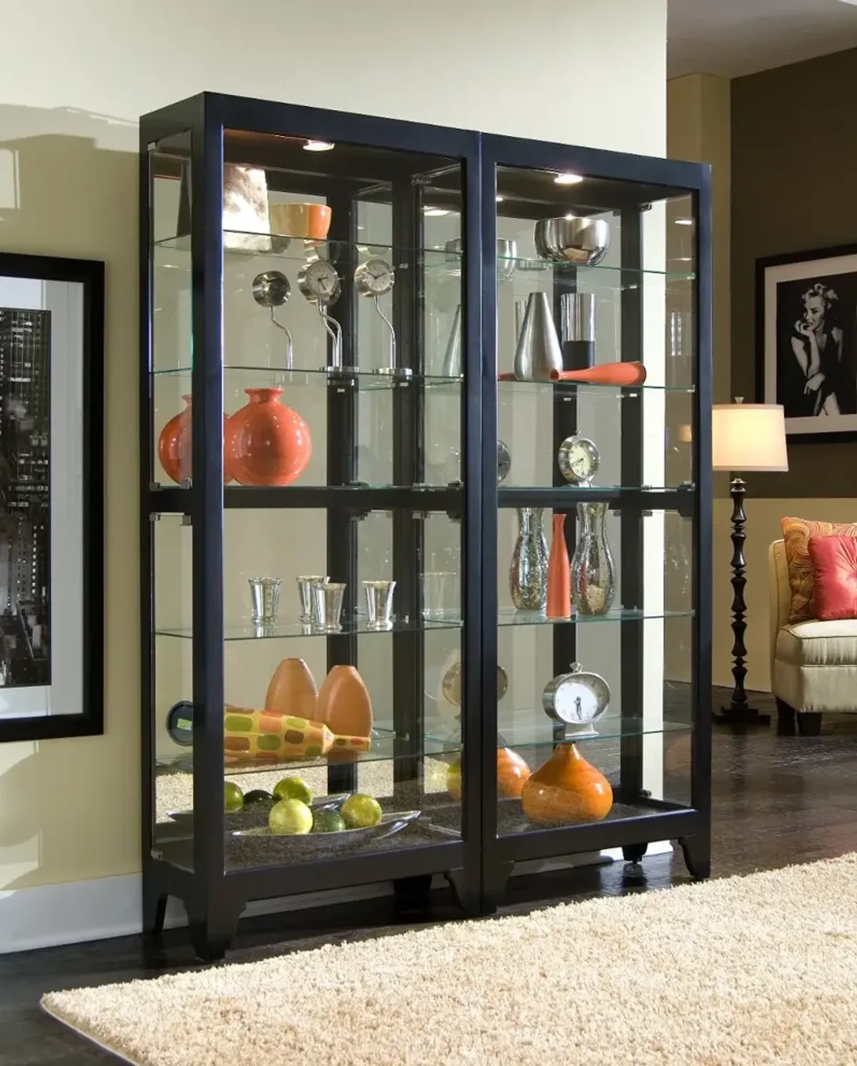 Onyx Black Display Cabinet