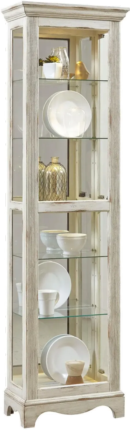 Weathered White Curio Cabinet