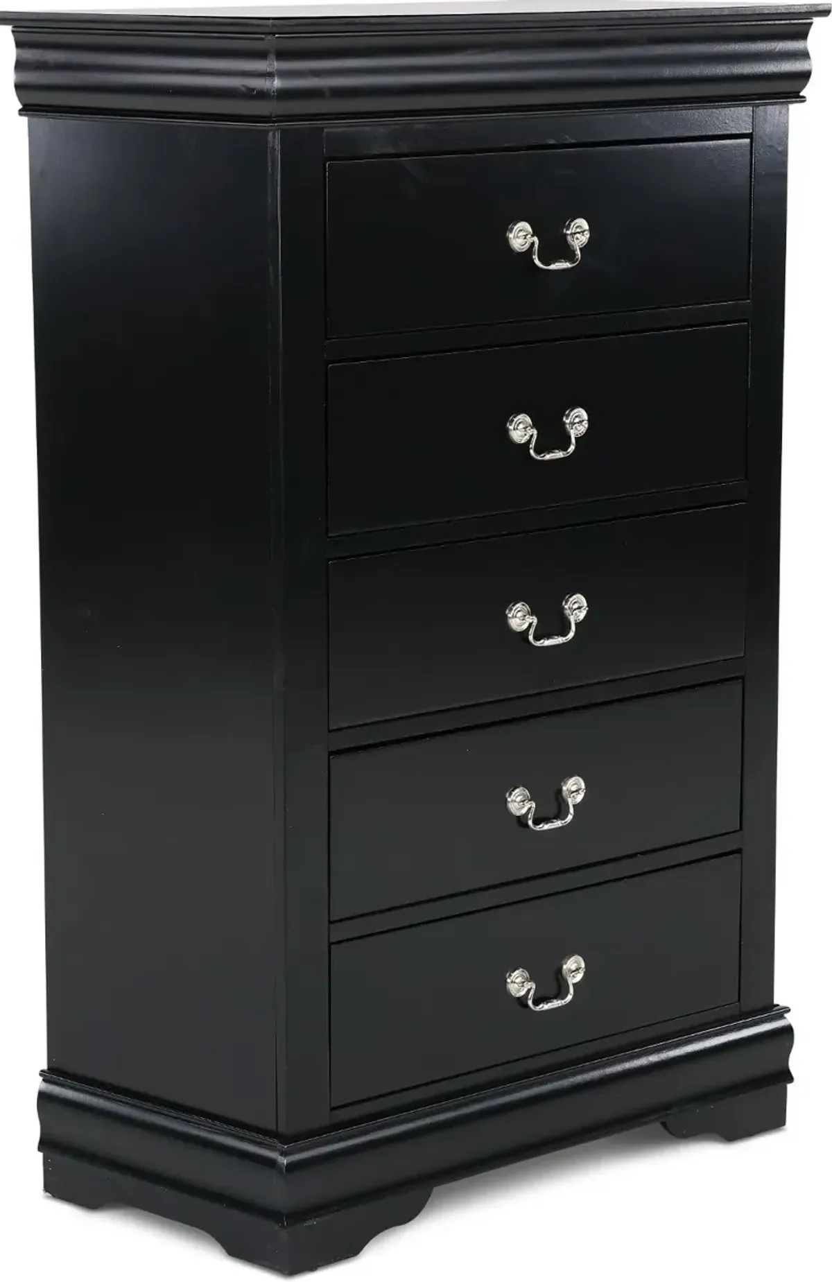 Louis Black Chest of Drawers