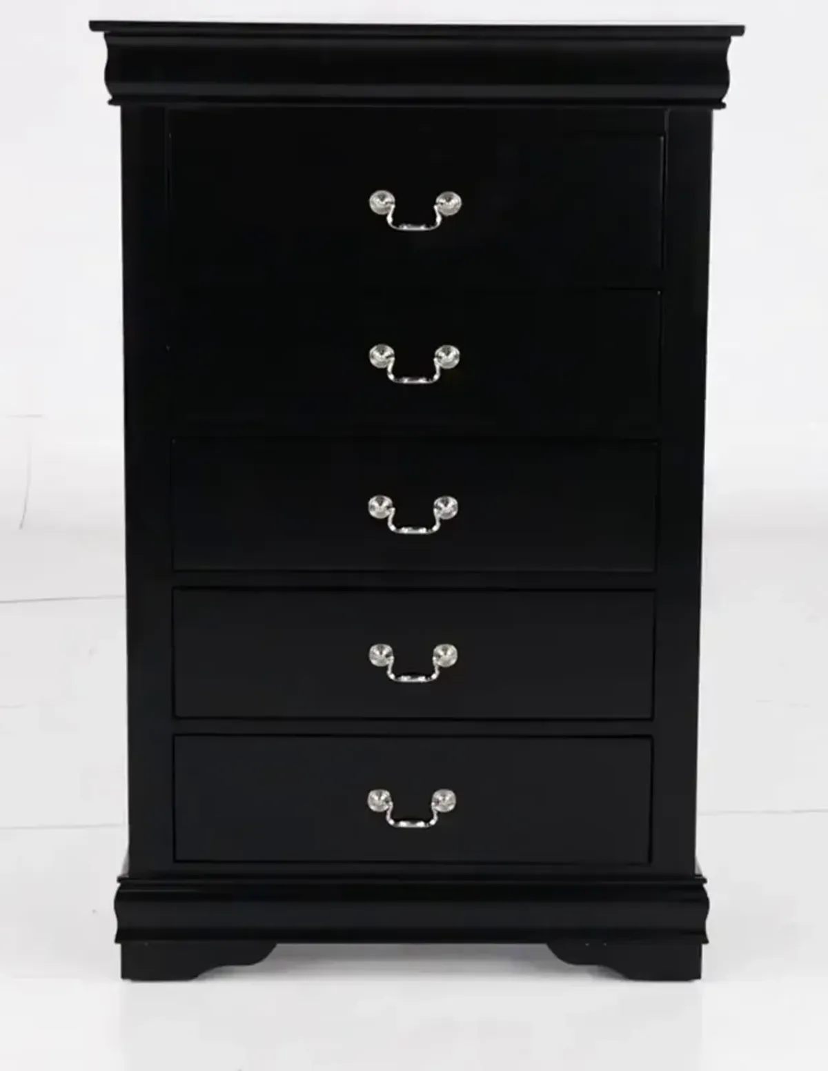 Louis Black Chest of Drawers