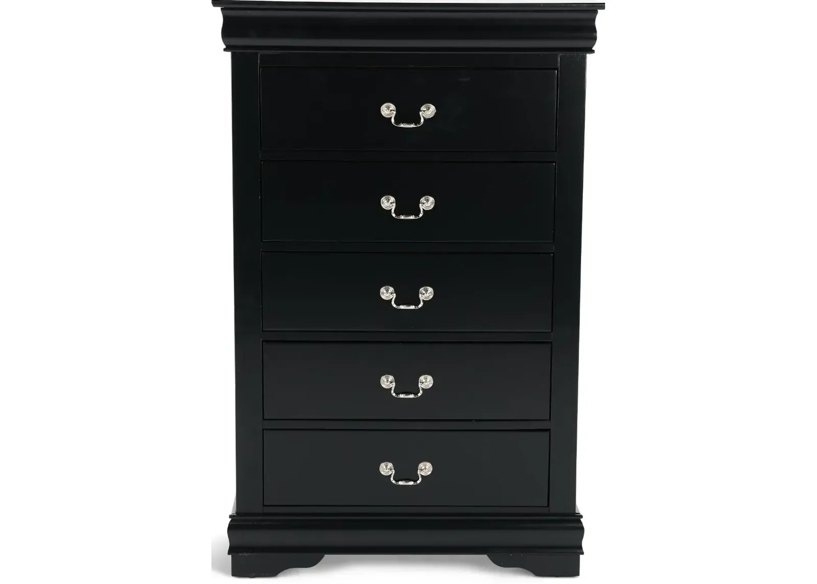 Louis Black Chest of Drawers