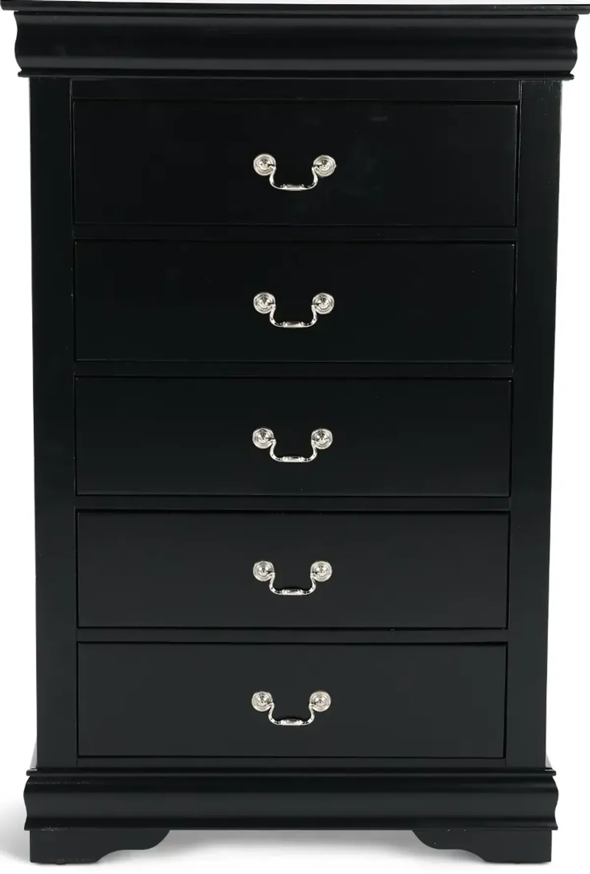 Louis Black Chest of Drawers