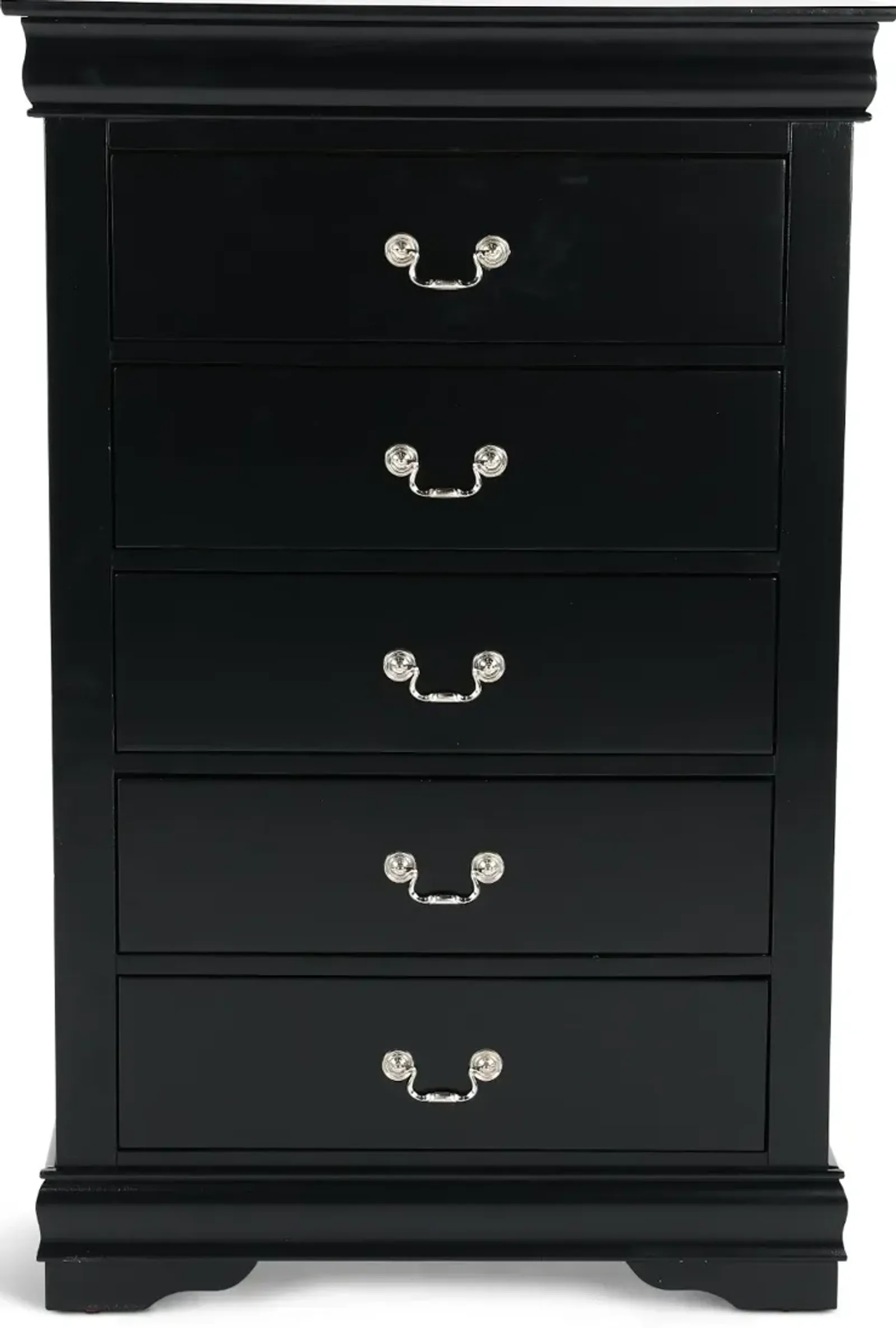 Louis Black Chest of Drawers