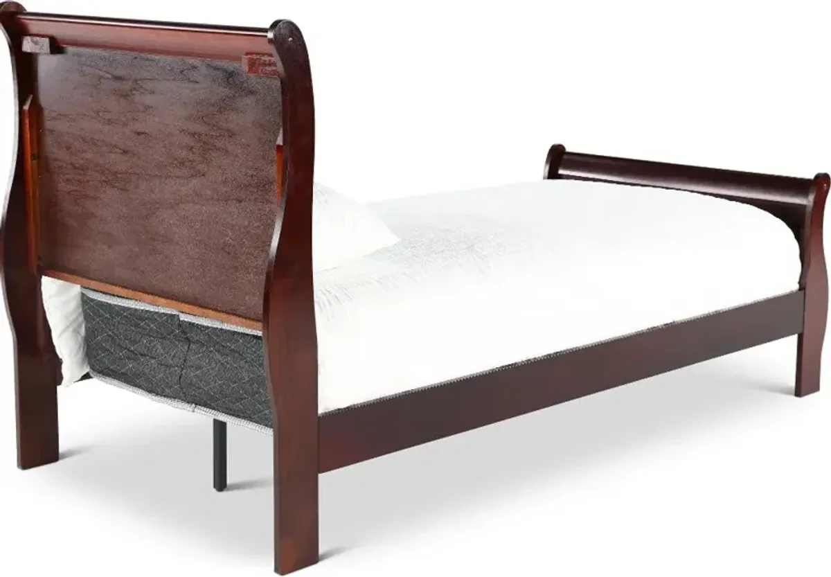 Louis Cherry Twin Sleigh Bed